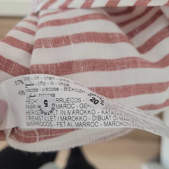 ZARA Midi Striped Shirt Dress NWT - Picture 4 of 7